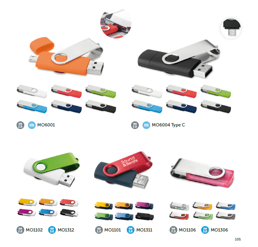 USB αξιόπιστα, σε μεγάλη ποικιλία χρωμάτων και τύπων.