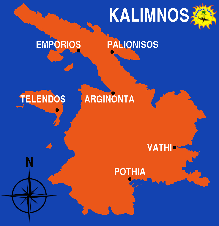 Kalimnos map
