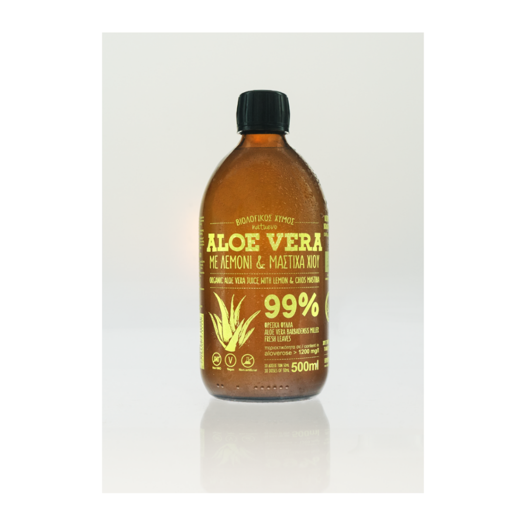 Natuevo Βιολογικός Χυμός Aloe Vera με Λεμόνι & Μαστίχα Χίου