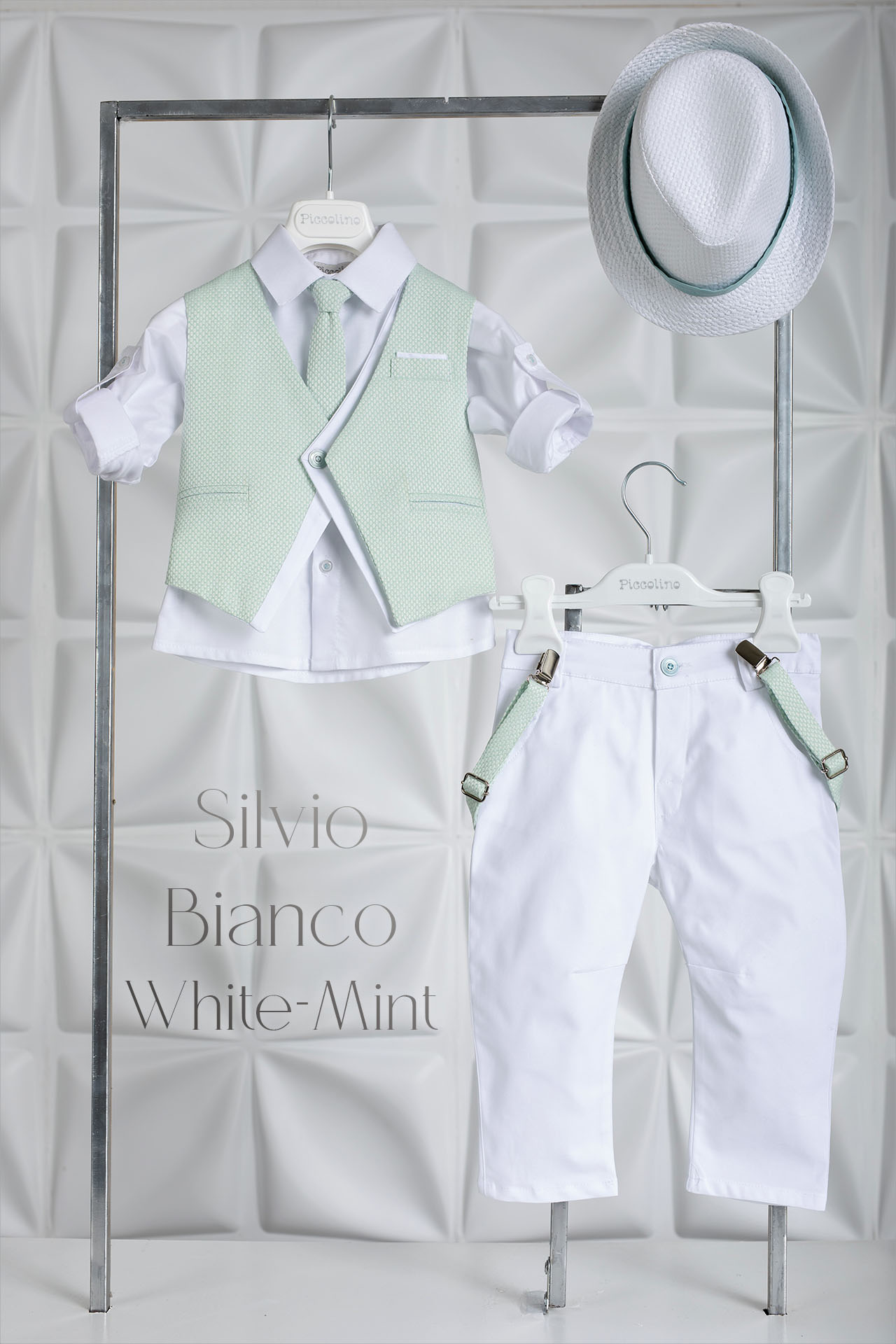 (AG22S29) SILVIO-BIANCO WHITE-MINT