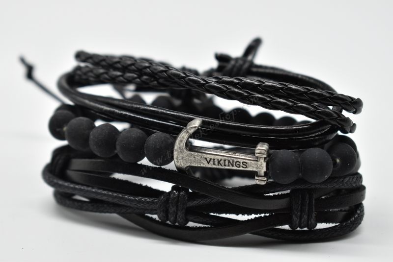 βραχιόλι δερμάτινο απλό-simple leather bracelet 013574