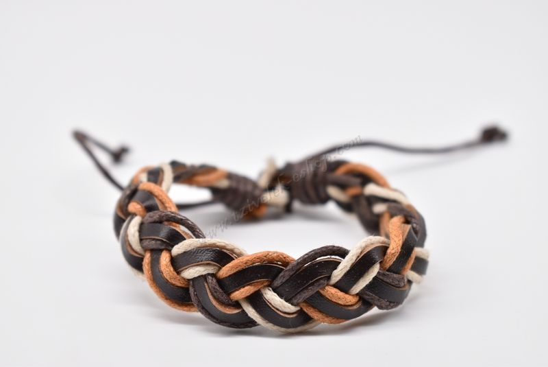 βραχιόλι δερμάτινο απλό -simple leather bracelet 011636
