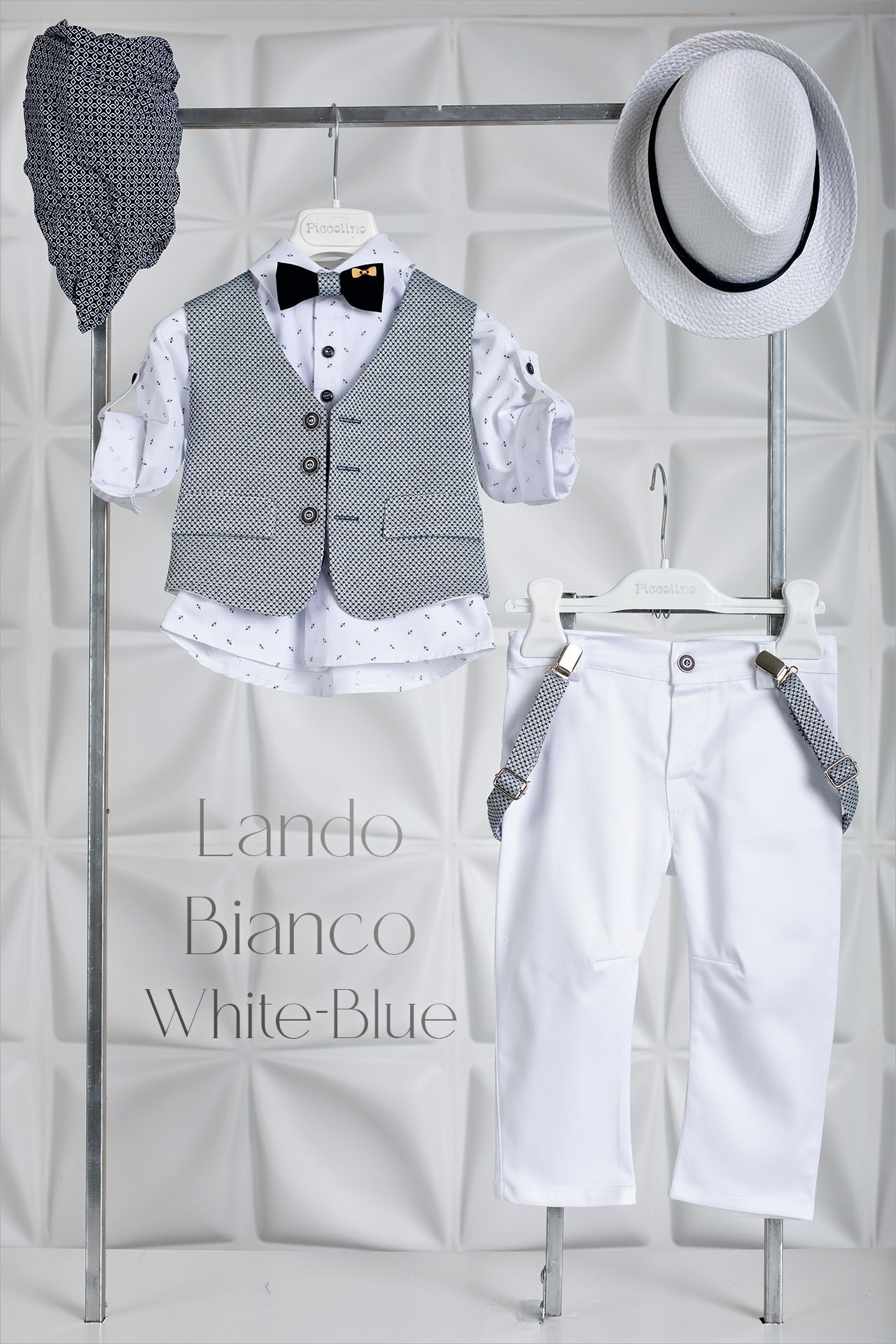 (AG22S24) LANDO-BIANCO WHITE-BLUE
