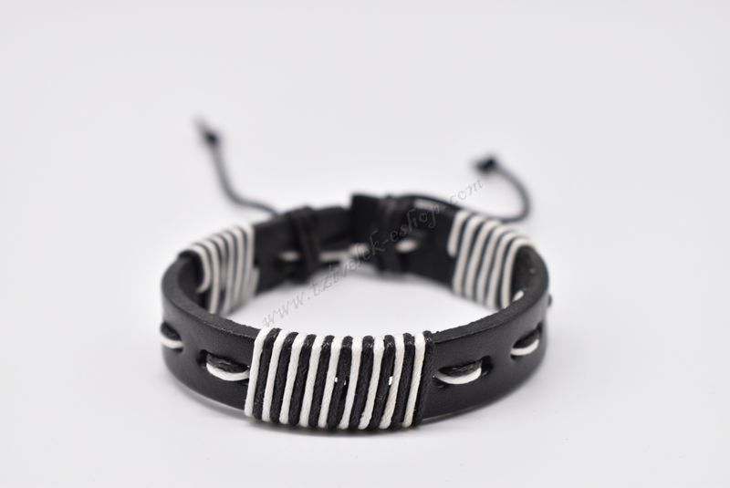 βραχιόλι δερμάτινο απλό-simple leather bracelet 006344