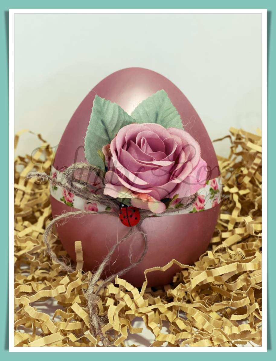 (324) Κεραμικό αυγό ροζ