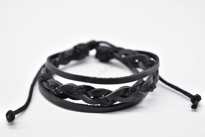 βραχιόλι δερμάτινο απλό-simple leather bracelet 006357