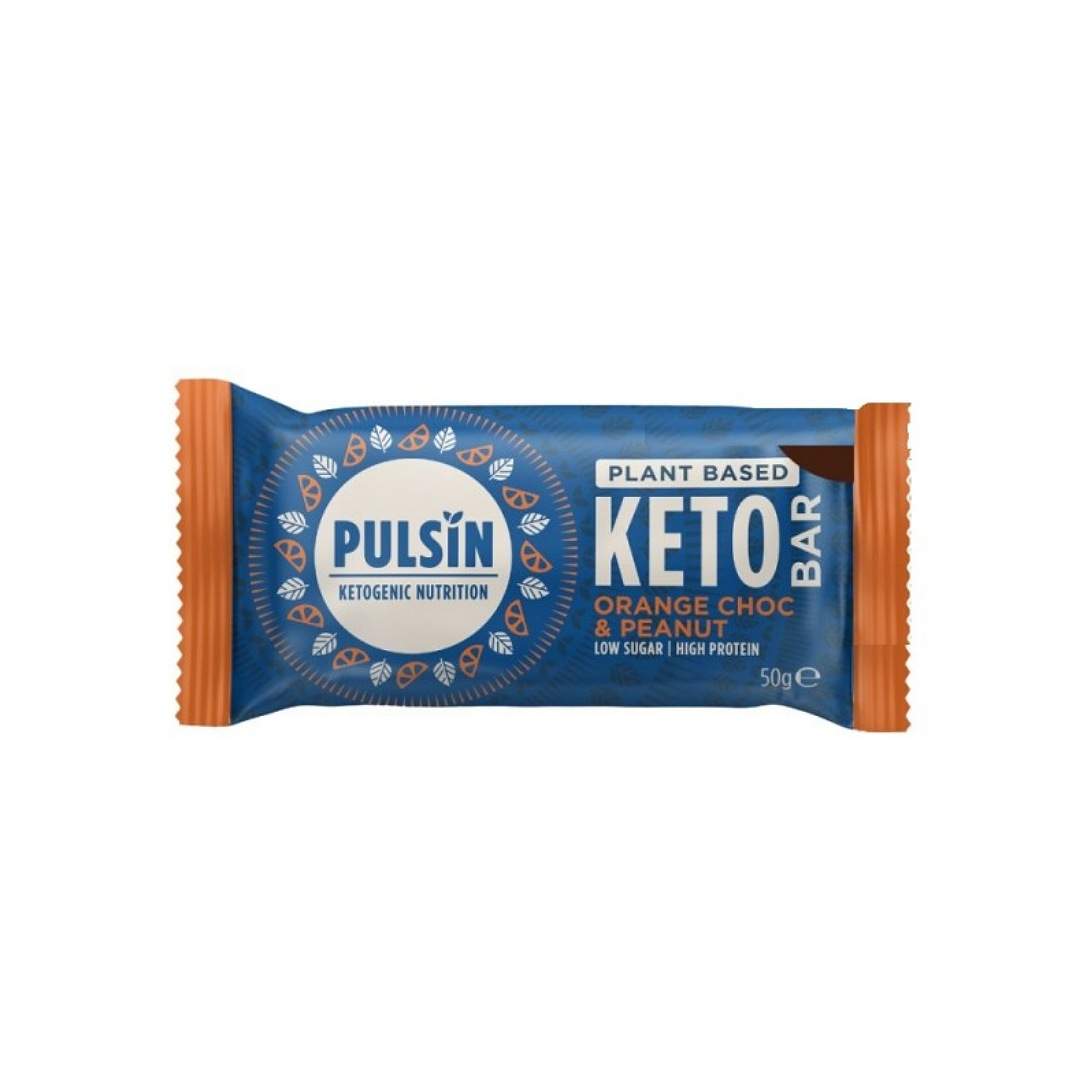 Pulsin Μπάρα Πρωτεΐνης Keto με Κέικ Σοκολάτας, Πορτοκάλι & Φυστίκι