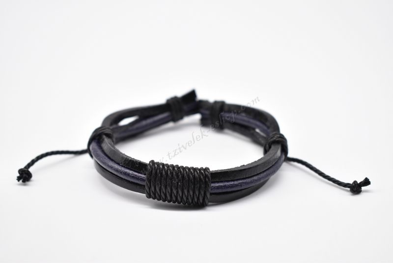 βραχιόλι δερμάτινο απλό-simple leather bracelet 006334