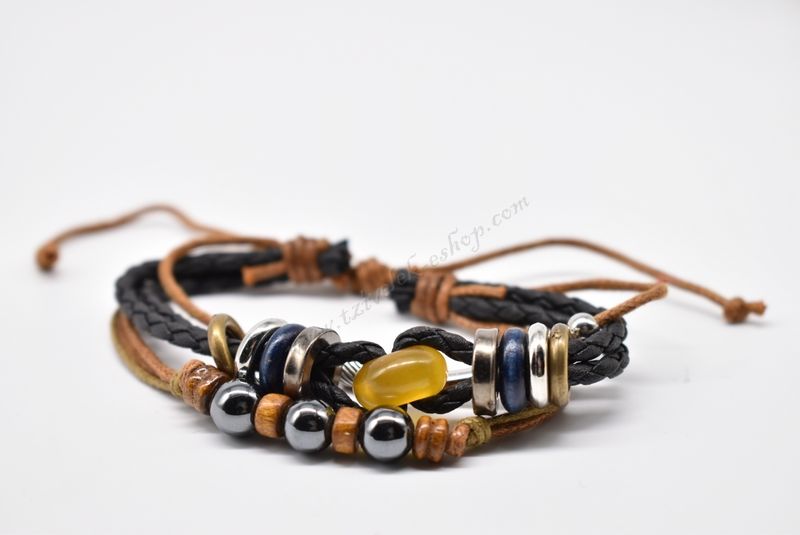 βραχιόλι δερμάτινο απλό-simple leather bracelet 006387