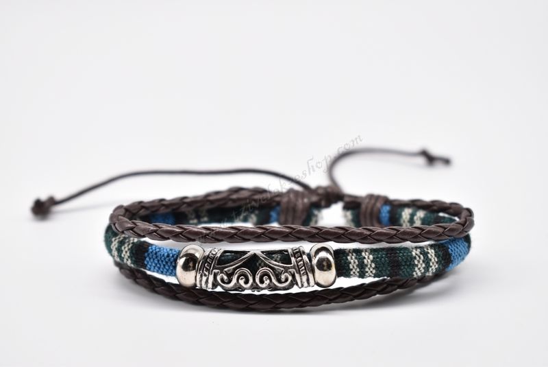 βραχιόλι δερμάτινο απλό-simple leather bracelet 006389