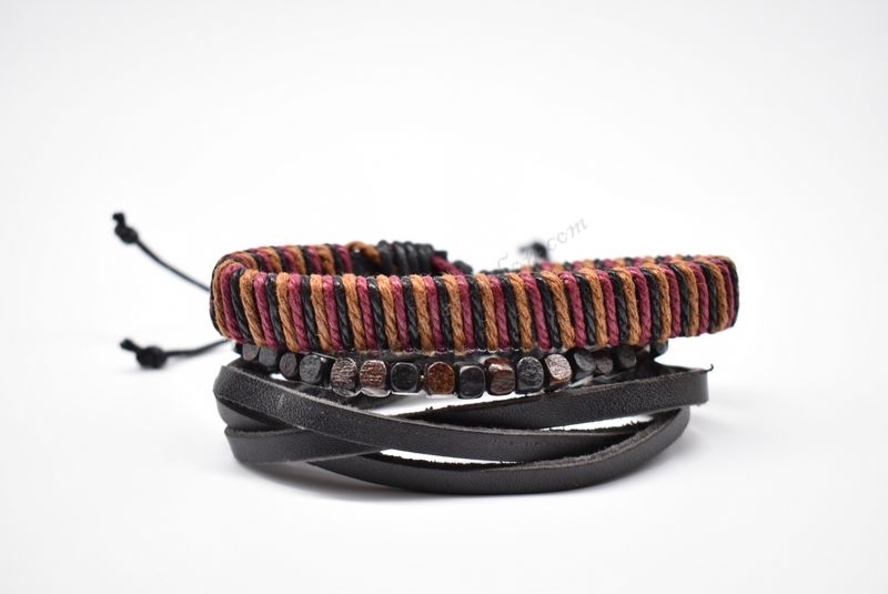 βραχιόλι δερμάτινο απλό-simple leather bracelet 013581