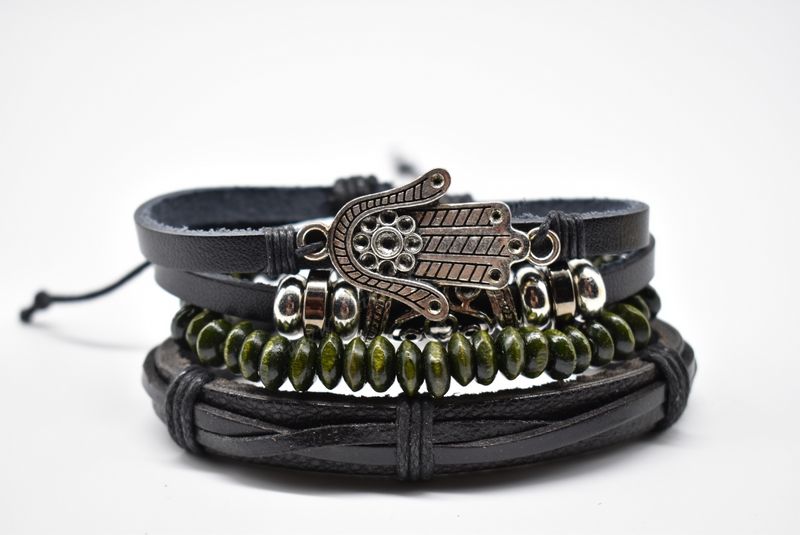 βραχιόλι δερμάτινο απλό-simple leather bracelet 013550