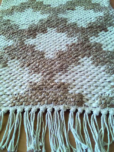 JUTE COLLECTION ROMBO NATURAL WHITE