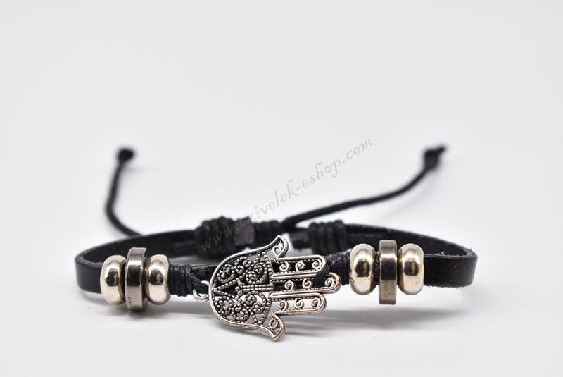βραχιόλι δερμάτινο απλό-simple leather bracelet 006373