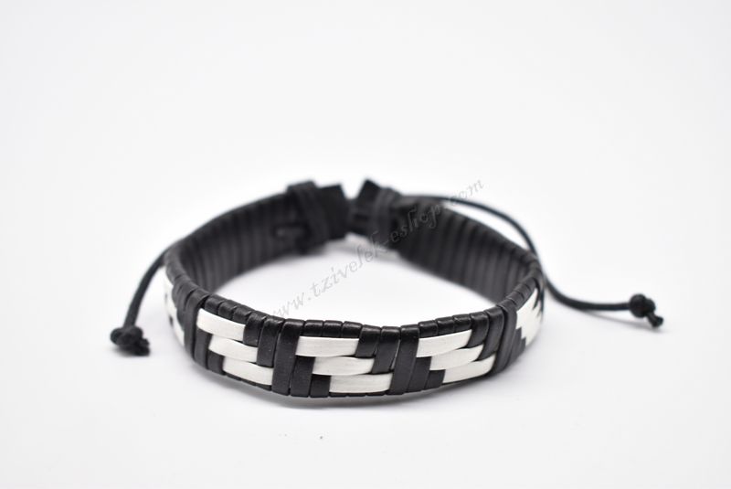 βραχιόλι δερμάτινο απλό-simple leather bracelet 006278-3