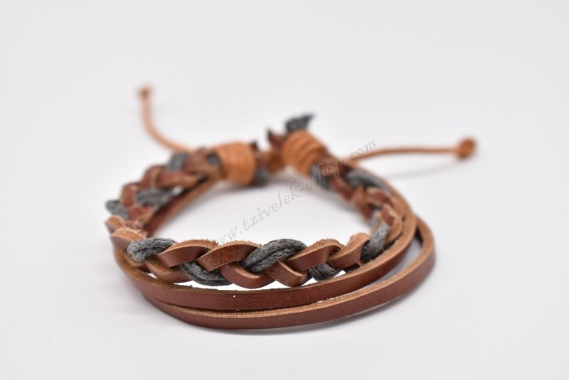 βραχιόλι δερμάτινο απλό-simple leather bracelet 006359