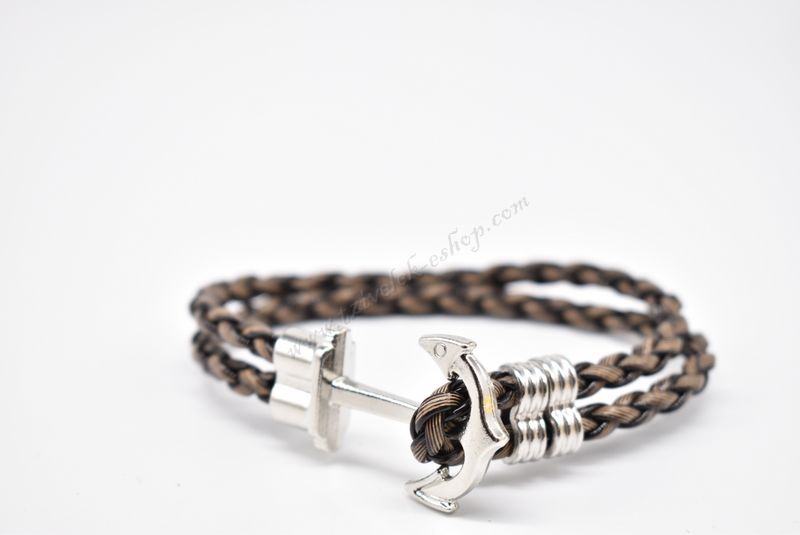 βραχιόλι δερμάτινο απλό-simple leather bracelet 011647