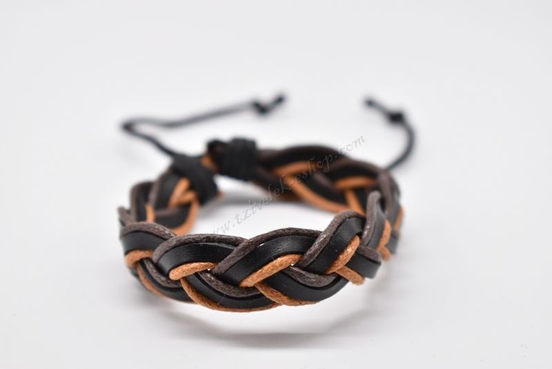 βραχιόλι δερμάτινο απλό-simple leather bracelet 011637