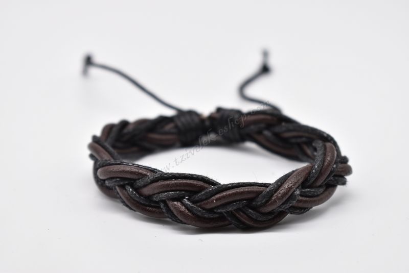 βραχιόλι δερμάτινο απλό-simple leather bracelet 011643