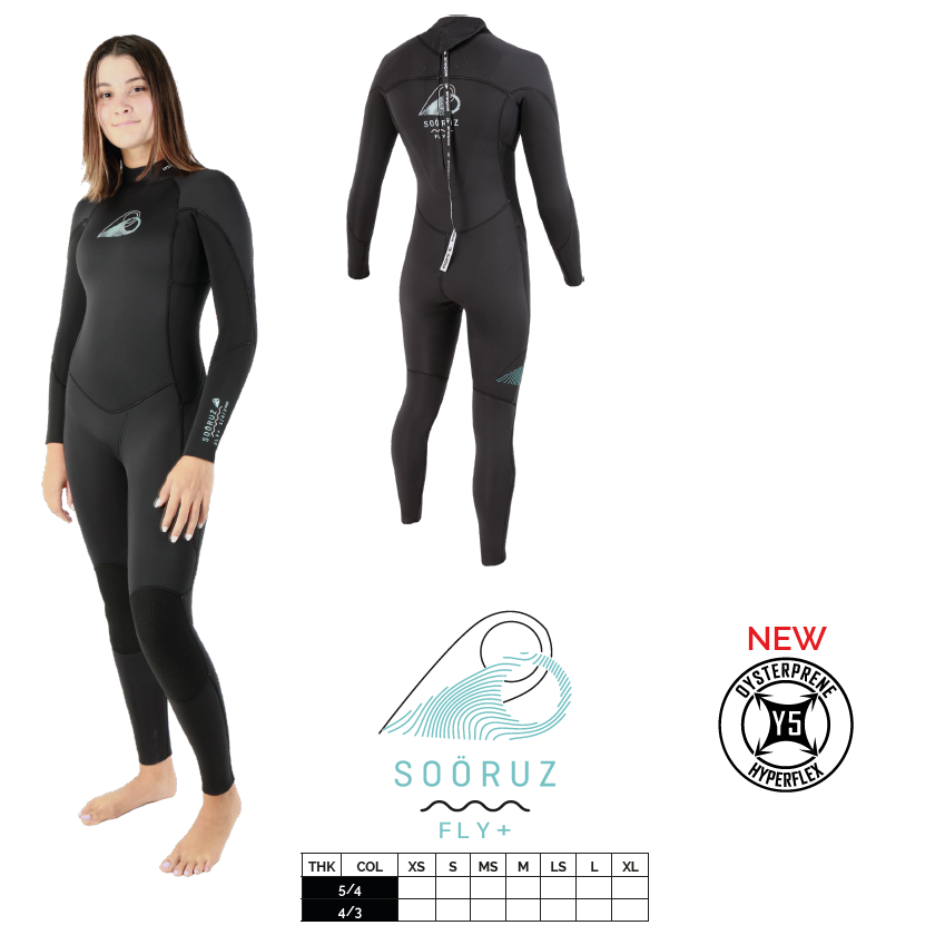 Women wetsuit 4/3 FLY+ Back-zip