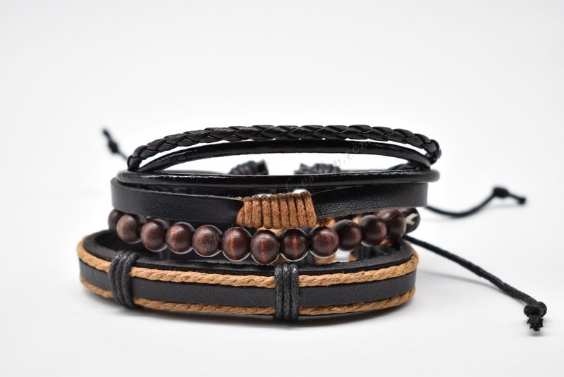 βραχιόλι δερμάτινο απλό-simple leather bracelet 013564