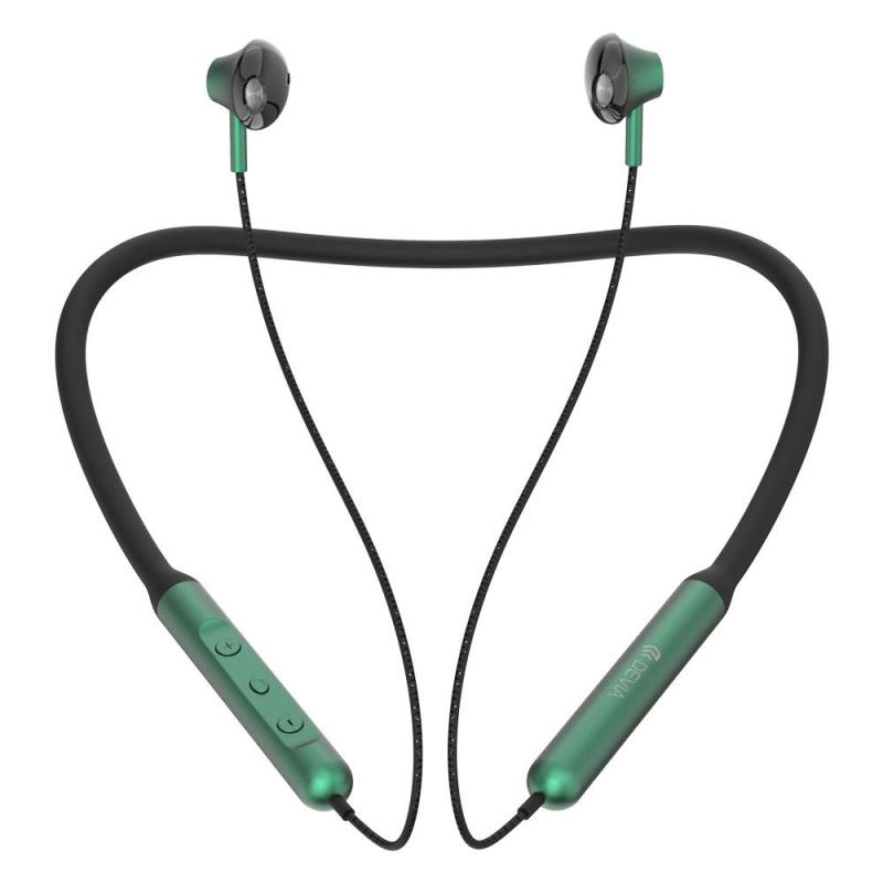 Στερεοφωνικό Ακουστικό Bluetooth Devia EM030 Smart Neckband Μαύρο-Πράσινο