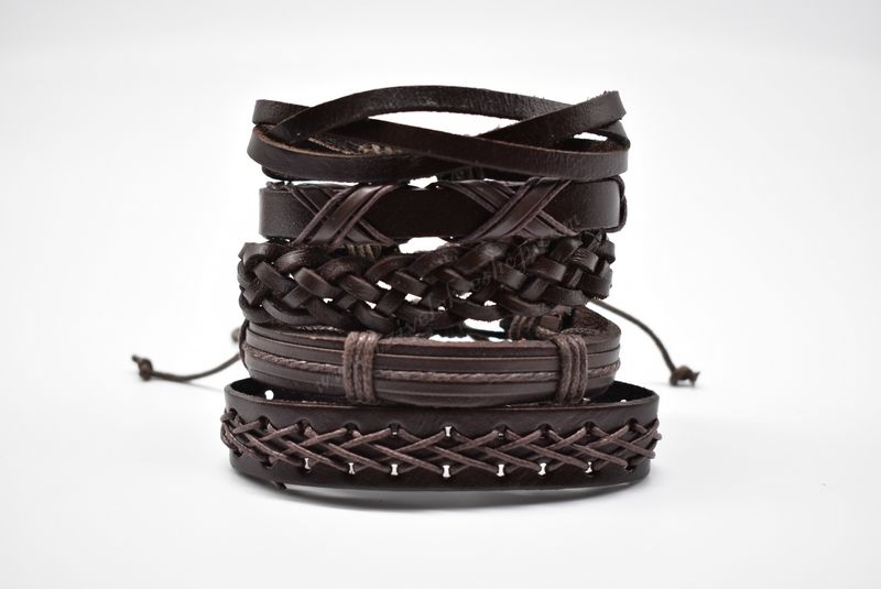 βραχιόλι δερμάτινο απλό-simple leather bracelet 013600