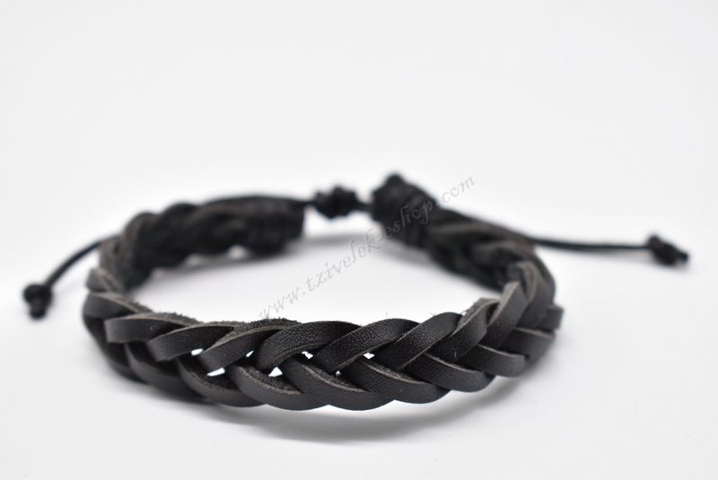 βραχιόλι δερμάτινο απλό-simple leather bracelet 006352