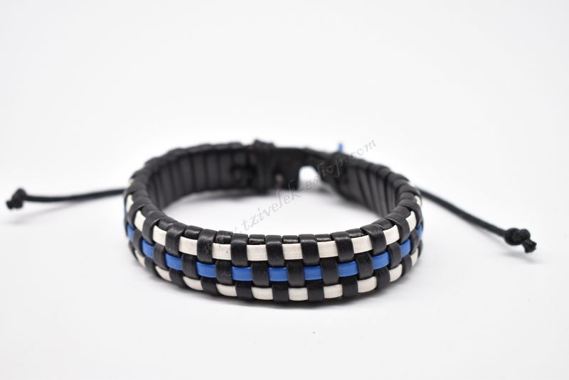 βραχιόλι δερμάτινο απλό-simple leather bracelet 006277-5