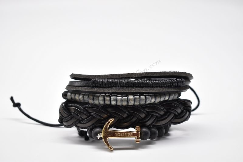 βραχιόλι δερμάτινο απλό-simple leather bracelet 013586