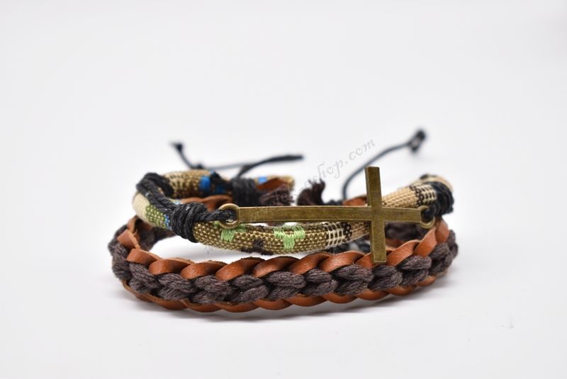 βραχιόλι δερμάτινο απλό-simple leather bracelet 006380