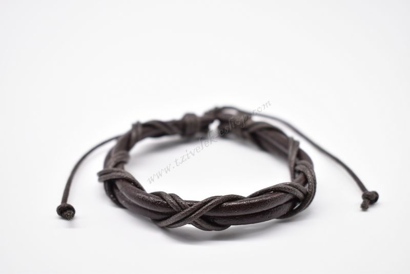 βραχιόλι δερμάτινο απλό-simple leather bracelet 006336