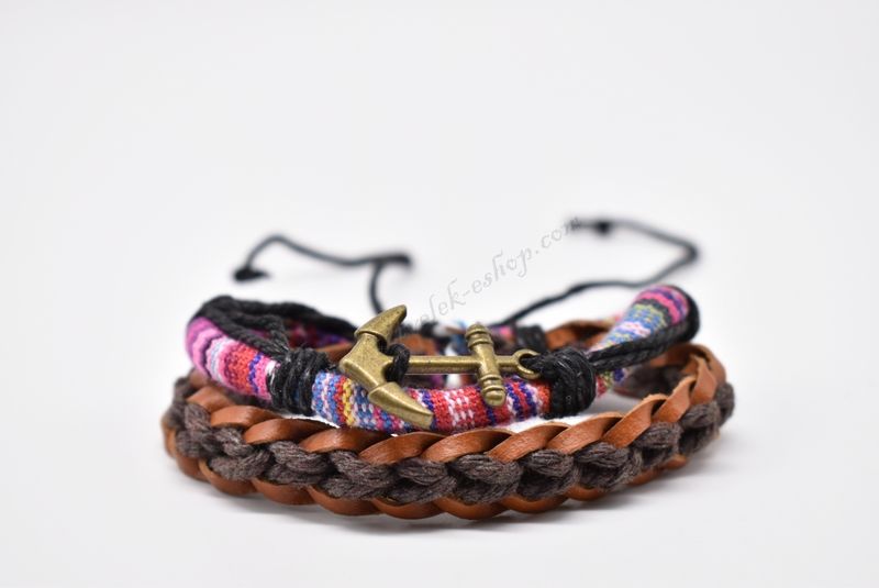 βραχιόλι δερμάτινο απλό-simple leather bracelet 006381