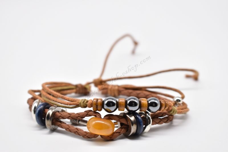 βραχιόλι δερμάτινο απλό-simple leather bracelet 006379