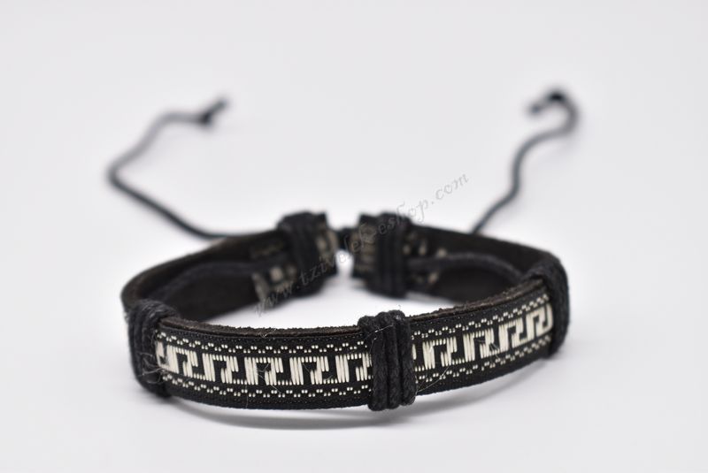 βραχιόλι δερμάτινο απλό-simple leather bracelet 007235