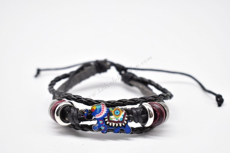 βραχιόλι δερμάτινο απλό-simple leather bracelet 011622