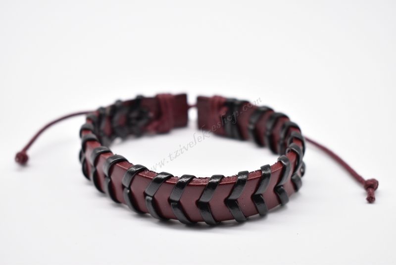 βραχιόλι δερμάτινο απλό-simple leather bracelet 006312