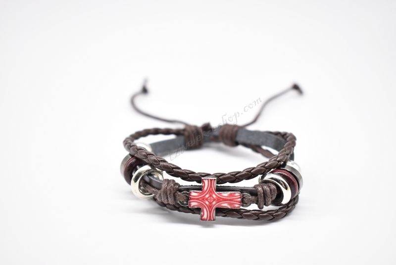 βραχιόλι δερμάτινο απλό-simple leather bracelet 011619