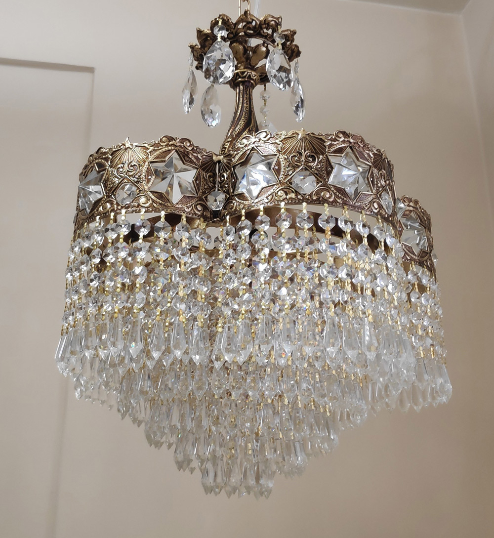 Crystal  brass chandelier