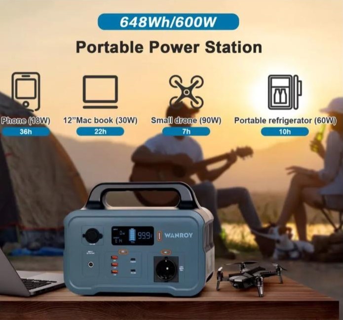 WANROY 600W/648Wh Portable Power Station