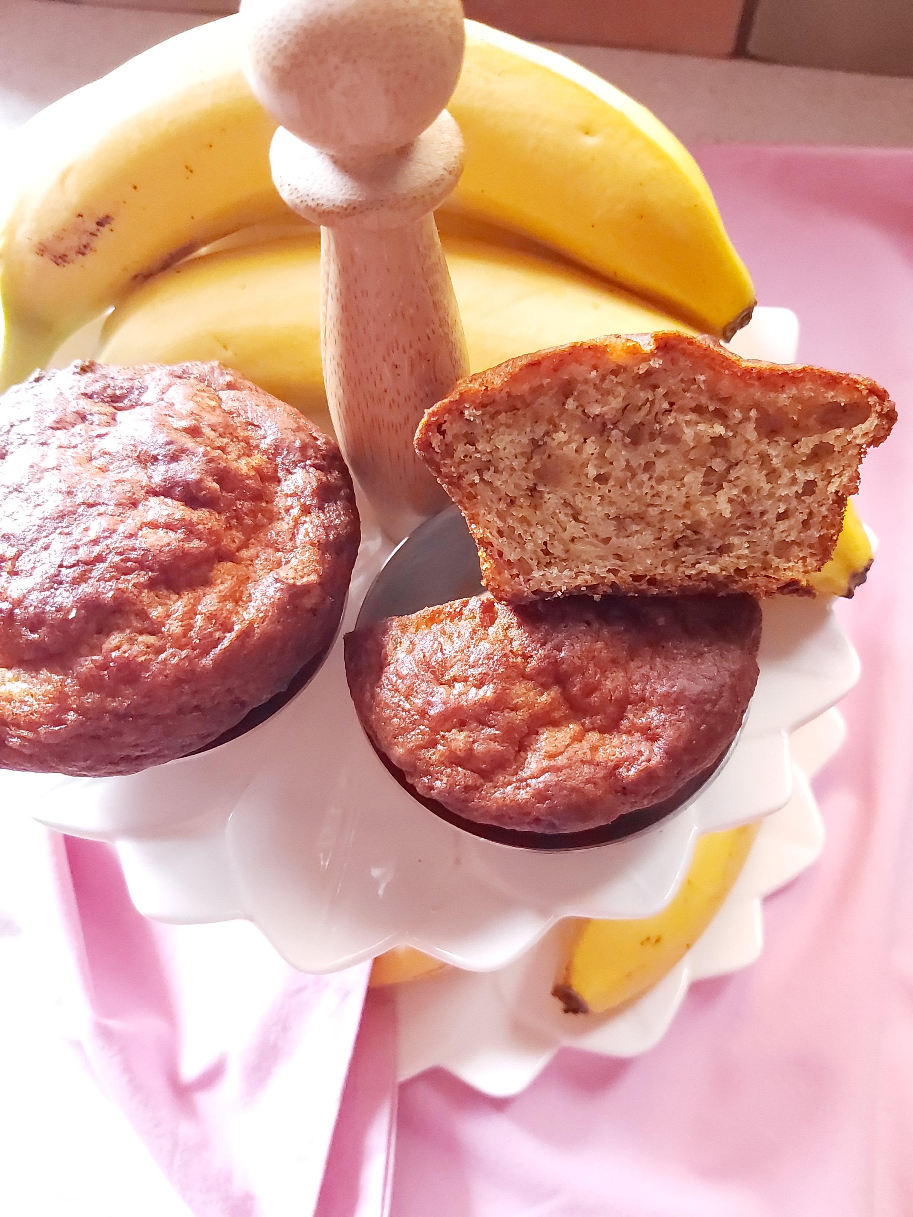 Muffins με μπανάνες και ελαιόλαδο